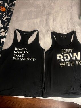 Orangetheory Black Graphic Racerback Tanks (Pair)